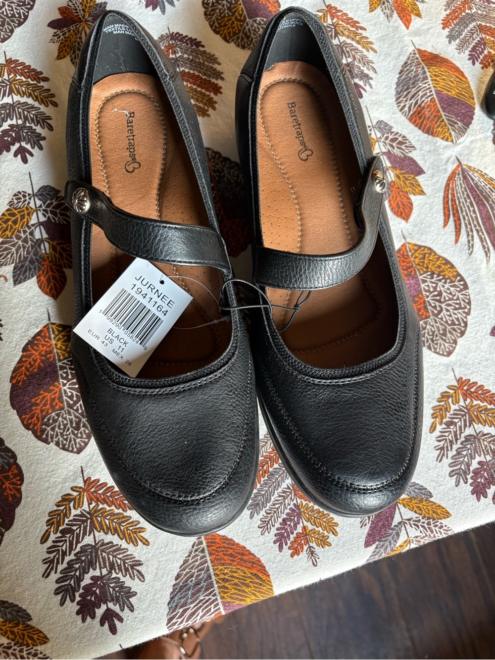 BareTraps Black Mary Jane Flats with Strap